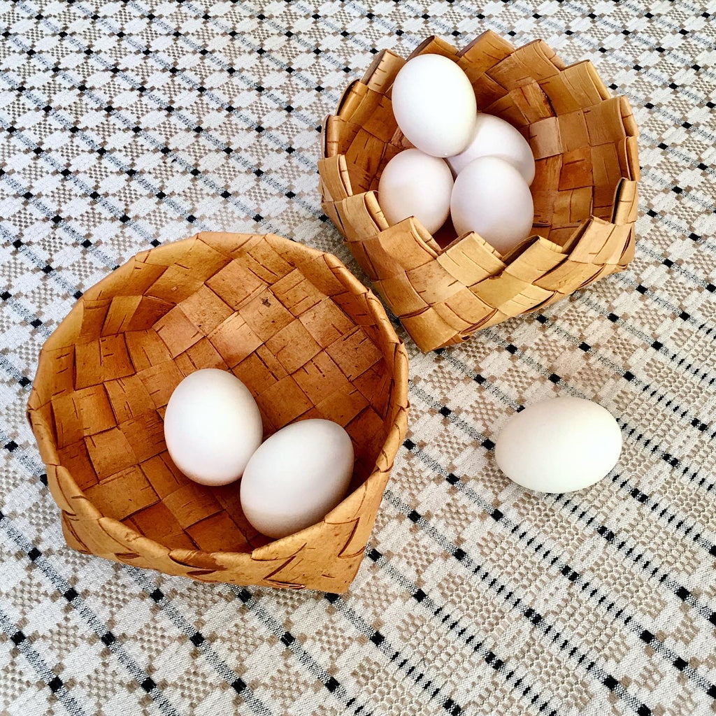 白樺手編みカゴ（４個セット） 白樺手編みカゴ（4個セット）